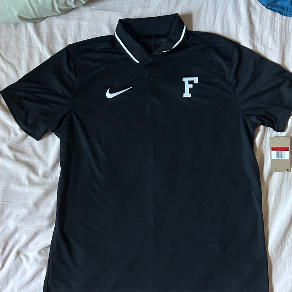 Nike Black Polo Shirt with White Accents